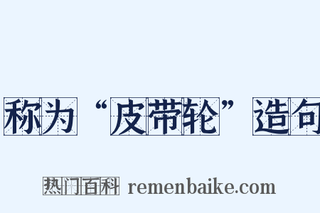 称为“皮带轮”造句是什么意思的图片